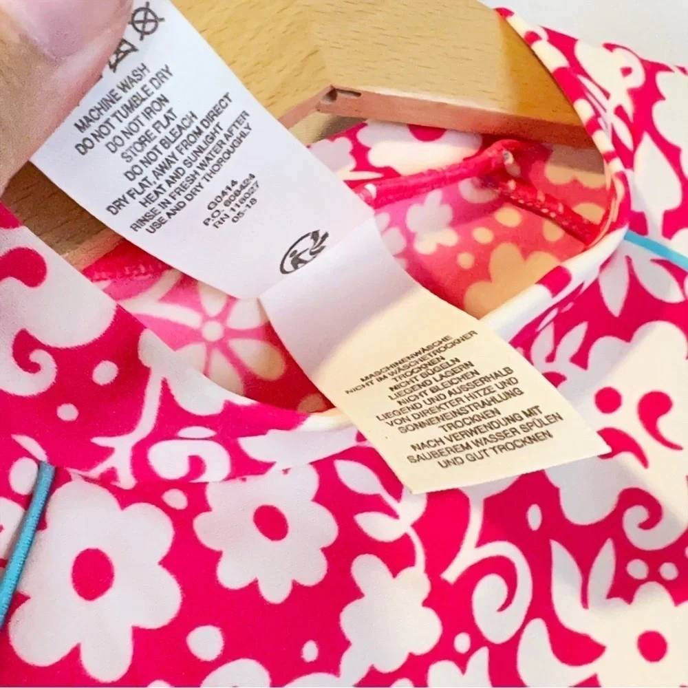 Mini Boden Pink Flower‎ Rash Guard Swim Shirt